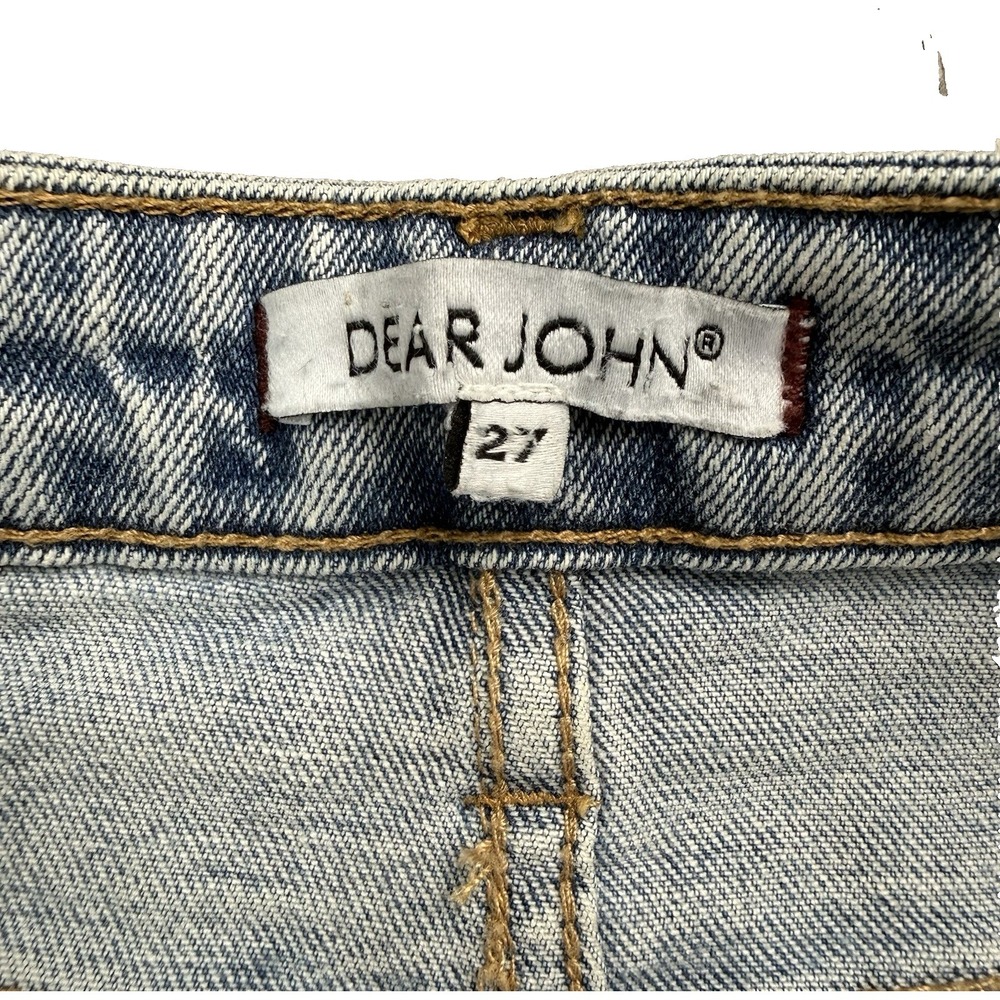 Dear John Denim Mini Skirt Womens 27 S 4 Quinn Light Wash Blue Jean Mall Glam - Picture 5 of 7